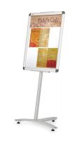 2RXK2 Sign Holder, Pedestal, 18x24, Alum, Silver