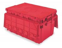 2RY28 Container, Attached Lid, L27, W 16 9/10, Red