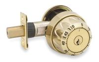 2RYA1 Deadbolt, Single Cylinder Combo, Brass