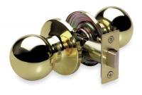 2RYC6 Door Knob Lockset, Ball, Passage