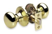 2RYD3 Door Knob Lockset, Biscuit, Passage