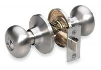 2RYD5 Door Knob Lockset, Biscuit, Privacy