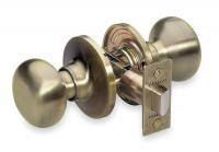 2RYD9 Door Knob Lockset, Biscuit, Passage