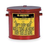 2RYG9 Countertop Oily Waste Can, 2 Gal., Red