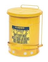 2RYH1 Oily Waste Can, 6 Gal., Steel, Yellow