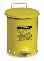 2RYH2 Oily Waste Can, 10 Gal., Steel, Yellow