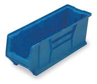 2TA68 Stack Bin, Jumbo, Open Hopper, D 8 1/4, Blue