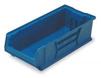 2TA69 Stack Bin, Jumbo, Open Hopper, D 6 3/4, Blue