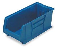 2TA70 Stack Bin, Jumbo, Open Hopper, D 9 3/4, Blue