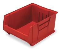 2TA95 Stack Bin, Jumbo, Open Hopper, D 11 1/4, Red
