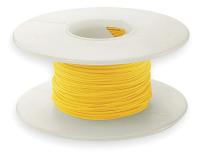 2TDU9 Wire Wrap Wire, Kynar, 30AWG, Yellow, 100 Ft
