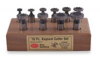 2TFW7 Keyseat Cutter Set, 10 PC, HSS, STR