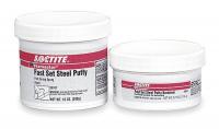 2TKP9 Putty, Fast Set Steel, 2Part, Gray, 1 Lb, Kit