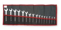 2TLD8 Combo Wrench Set, 6/12 Pt, 3.2-17mm, 16 Pc