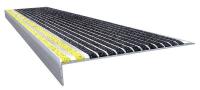 2TVA8 Stair Tread, Blk w/ Safety Ylw Front, Alum