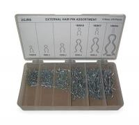 2UJR8 Hairpin Clip, Stl, 276Pcs, 9Sizes