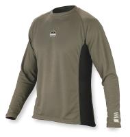 2UMN4 Long Sleeve T-Shirt, Gray/Black, 2XL