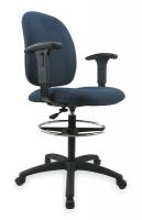 2UMU1 Drafting Chair, 46 In H, Adjust, Blue