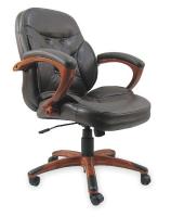 2UMV6 Midback Leather Chair, Poly, Burgndy