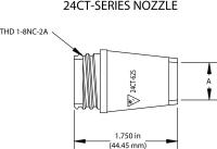 2URT8 Nozzle, Bore 5/8 In, Series 24, PK 2