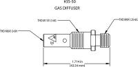 2URY5 Gas Diffuser, Tweco Mini Guns, PK 5