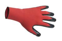 2UUD6 Coated Gloves, S, Black/Red, PR