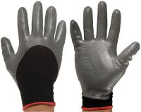 2UUE3 Coated Gloves, M, Black/Gray, PR