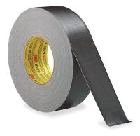 15F807 Duct Tape, 2 In x 60 yd, 12.6 mil, Black