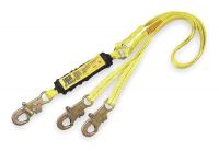 2UZU7 Lanyard, 2 Leg, Polyester, Yellow