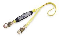 2UZV9 Lanyard, 1 Leg, Polyester, Yellow
