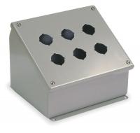 2VB58 Enclosure, Pushbutton, Sloping, 6 Holes