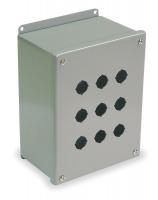 2VB64 Enclosure, Pushbutton, Miniature, 9 Holes