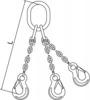 2VCN5 Chain Sling, G120, TOS, Alloy Steel, 5 ft. L