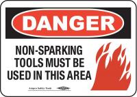 2VE97 Danger Sign, 10 x 14In, BK and R/WHT, ENG