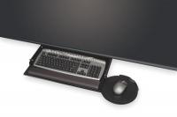 2VHN6 Under-Desk Keyboard Drawer, 2-1/2in, Black