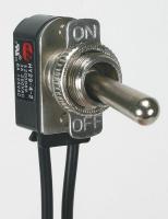 2VLN4 Toggle Switch, SPST, 2 Conn., On/Off