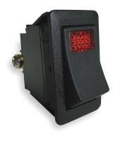 2VLR7 Lighted Rocker Switch, SPST, 3 Connections