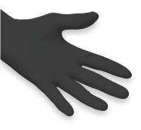 13G204 Disp. Gloves, Nitrile, 2XL, Black, PK100