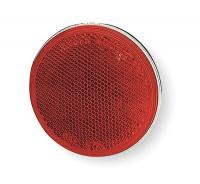 2VND1 Reflector, Sealed, Stick-On, Red, Dia 3 In