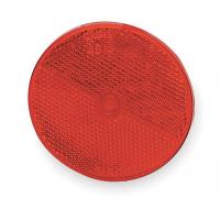 2VND5 Reflector, Screw Mount, Red, Dia 2 1/2 In