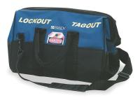 2VU43 Lockout Bag, Unfilled, Blue
