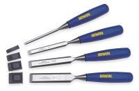 2VU89 Wood Chisel Set, 4 PC, 1/4 To 1 In Tip