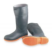 2VUZ1 Knee Boots, Men, 5, Steel Toe, Gry/Or, 1PR