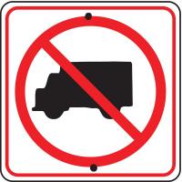 2W121 Traffic Sign, 24 x 24In, R and BK/WHT, SYM