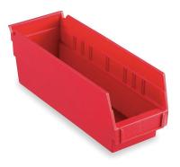 2W720 Shelf Bin, 17-7/8 x 6-5/8 x 4, Red