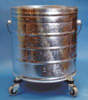 2W317 Bucket, 8 Gal., Silver, Galvanized Steel