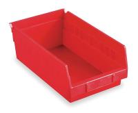 2W329 Shelf Bin, 11-5/8 x 6-5/8 x 4, Red