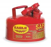 2W428 Type I Safety Can, 1 gal., Red, 8&quot; H, 9&quot; OD