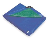 2W694 Tarp, Polyethylene, Blue/Green, 10x12Ft