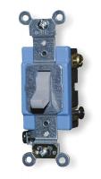 2WEF6 Wall Switch, 4-Way, 15 A, Gray, Industrial